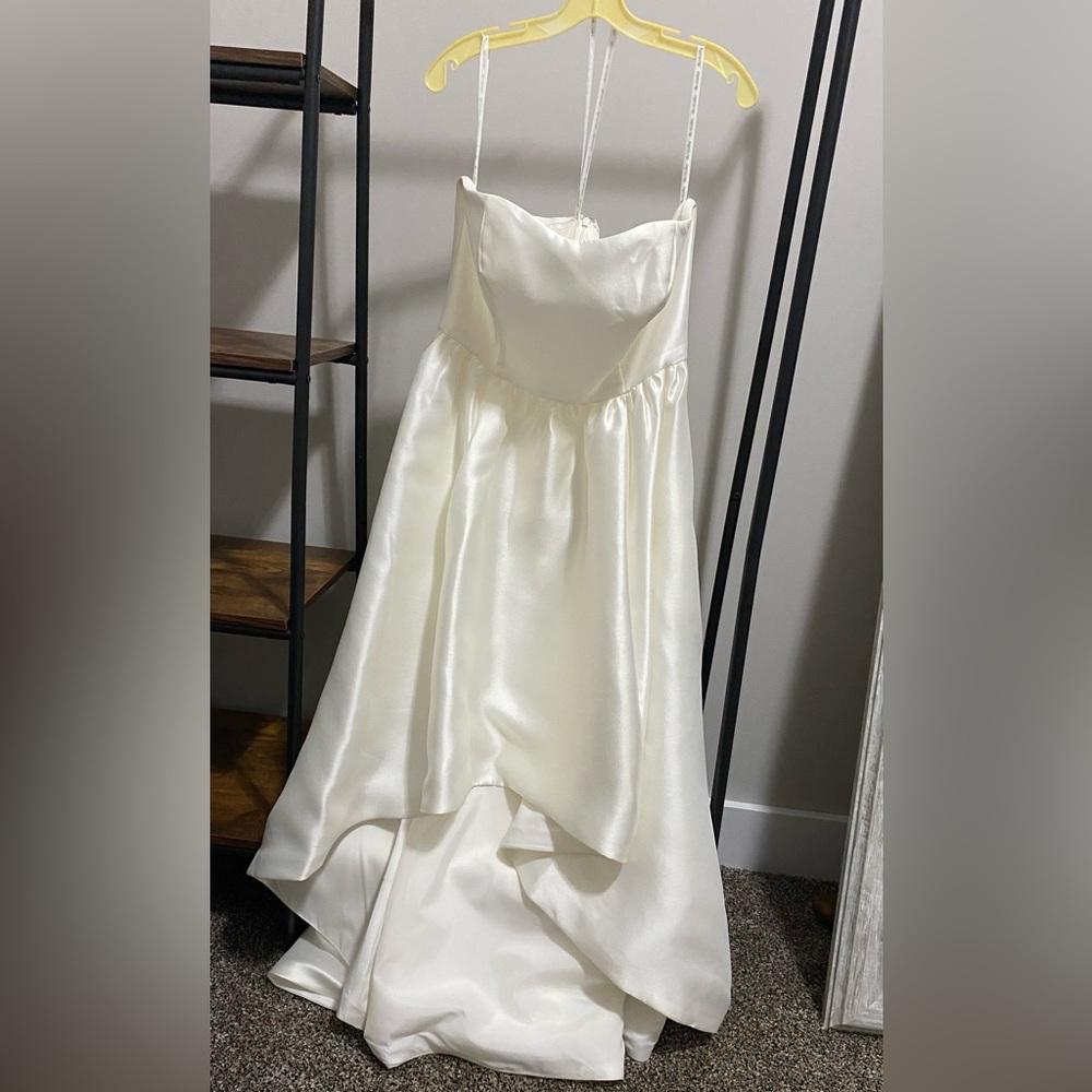 High - low minimalist Wedding Dress Size 12 fits like 8/10 (L)